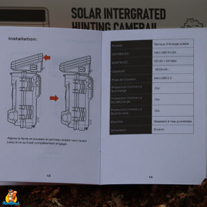 notice d'utilisation caméra chasse campark TC07